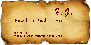 Huszár Gyöngyi névjegykártya