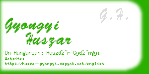 gyongyi huszar business card
